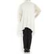 PERSONA ICE WHITE RIB KNIT GILET WITH WATERFALL FRONT