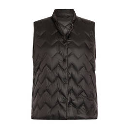 Persona by Marina Rinaldi Herringbone Gilet Black - Plus Size Collection