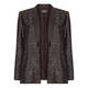 PERSONA BY MARINA RINALDI EDGE TO EDGE SEQUIN BLAZER ESPRESSO