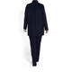 PERSONA BY MARINA RINALDI NAVY DOUBLE FACE WOOL BLEND COAT