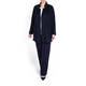 PERSONA BY MARINA RINALDI NAVY DOUBLE FACE WOOL BLEND COAT