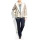 PERSONA PALE GOLD FAUX SHEARLING BIKER STYLE JACKET