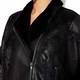 PERSONA BLACK FAUX SHEARLING BIKER JACKET