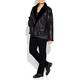 PERSONA BLACK FAUX SHEARLING BIKER JACKET