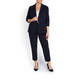 PERSONA BY MARINA RINALDI NAVY ANKLE GRAZER TROUSER