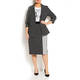 PERSONA BY MARINA RINALDI BLACK AND WHITE BLAZER