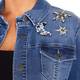 PERSONA BY MARINA RINALDI JEWEL EMBELLISHED DENIM JACKET 