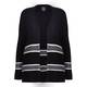 PERSONA BY MARINA RINALDI STRIPE CARDIGAN WITH SCATTERED SEQUIN DETAIL