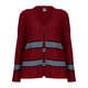 PERSONA BY MARINA RINALDI STRIPE CARDIGAN WITH SCATTERED SEQUIN DETAIL