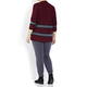 PERSONA BY MARINA RINALDI STRIPE CARDIGAN WITH SCATTERED SEQUIN DETAIL