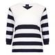 PERSONA navy and white striped knitted TUNIC