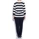 PERSONA navy and white striped knitted TUNIC