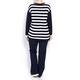 PERSONA navy spot front, stripe back, Knitted Tunic