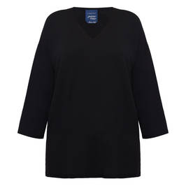 Persona by Marina Rinaldi Knitted Tunic Black  - Plus Size Collection
