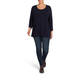PERSONA BY MARINA RINALDI KNITTED TUNIC NAVY