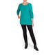 PERSONA BY MARINA RINALDI AQUA KNITTED SWEATER 