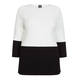 PERSONA BY MARINA RINALDI BLACK AND WHITE SWEATER