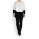 PERSONA BY MARINA RINALDI BLACK AND WHITE SWEATER