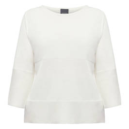 Persona By Marina Rinaldi Cotton Knitted Tunic White  - Plus Size Collection