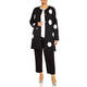 Persona By Marina Rinaldi Spotted Intarsia Cardigan Black