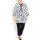 PERSONA BY MARINA RINALDI LONG printed JACKET with bell sleeves