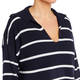 PERSONA BY MARINA RINALDI PURE COTTON SWEATER WHITE AND NAVY