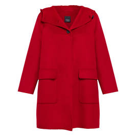 Persona by Marina Rinaldi Wool Blend Coat Red  - Plus Size Collection