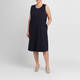 Persona by Marina Rinaldi Pinstripe Pinafore Dress Navy 