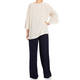 PERSONA BY MARINA RINALDI PLEATED BLOUSE CREAM