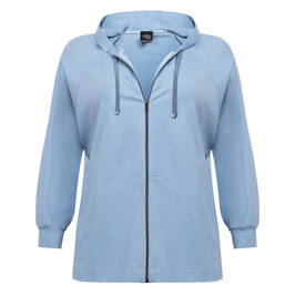 Persona by Marina Rinaldi Jersey Hoodie Pale Blue - Plus Size Collection