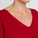 Persona by Marina Rinaldi Knitted V-Neck Tunic Red 