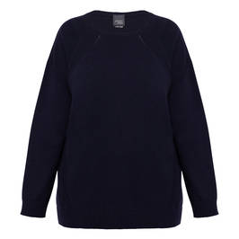 Persona By Marina Rinaldi Knitted Tunic Navy  - Plus Size Collection