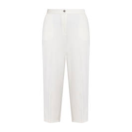 PERSONA BY MARINA RINALDI CROPPED TROUSER WHITE  - Plus Size Collection