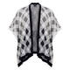 Persona by Marina Rinaldi Knitted Poncho Grey Check