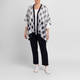 Persona by Marina Rinaldi Knitted Poncho Grey Check