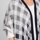 Persona by Marina Rinaldi Knitted Poncho Grey Check