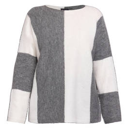 Persona by Marina Rinaldi Sweater Grey and White  - Plus Size Collection