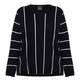 Persona by Marina Rinaldi Navy Striped Sweater 