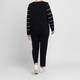 Persona by Marina Rinaldi Navy Striped Sweater 