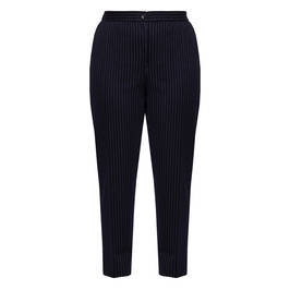 Persona by Marina Rinaldi Pinstripe Trousers Navy  - Plus Size Collection
