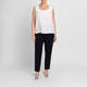 Persona By Marina Rinaldi Silk Acetate Vest Optional Sleeve White