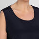Persona by Marina Rinaldi Silk Acetate Vest Optional Sleeve Navy 