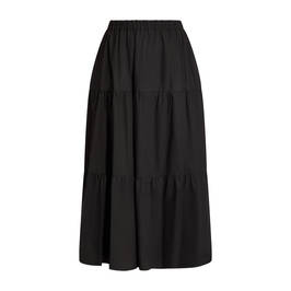 NOW by Persona Cotton Poplin Skirt Black - Plus Size Collection