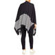 Persona By Marina Rinaldi Striped Poncho Navy