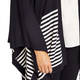Persona By Marina Rinaldi Striped Poncho Navy