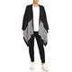 Persona By Marina Rinaldi Striped Poncho Navy