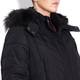 PERSONA fur-trimmed black PUFFA COAT