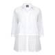 PERSONA BY MARINA RINALDI PURE COTTON white broderie anglaise SHIRT WITH COTTON PANEL