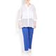 PERSONA BY MARINA RINALDI PURE COTTON white broderie anglaise SHIRT WITH COTTON PANEL