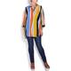 PERSONA BY MARINA RINALDI  multicolour abstract stripe print SHIRT